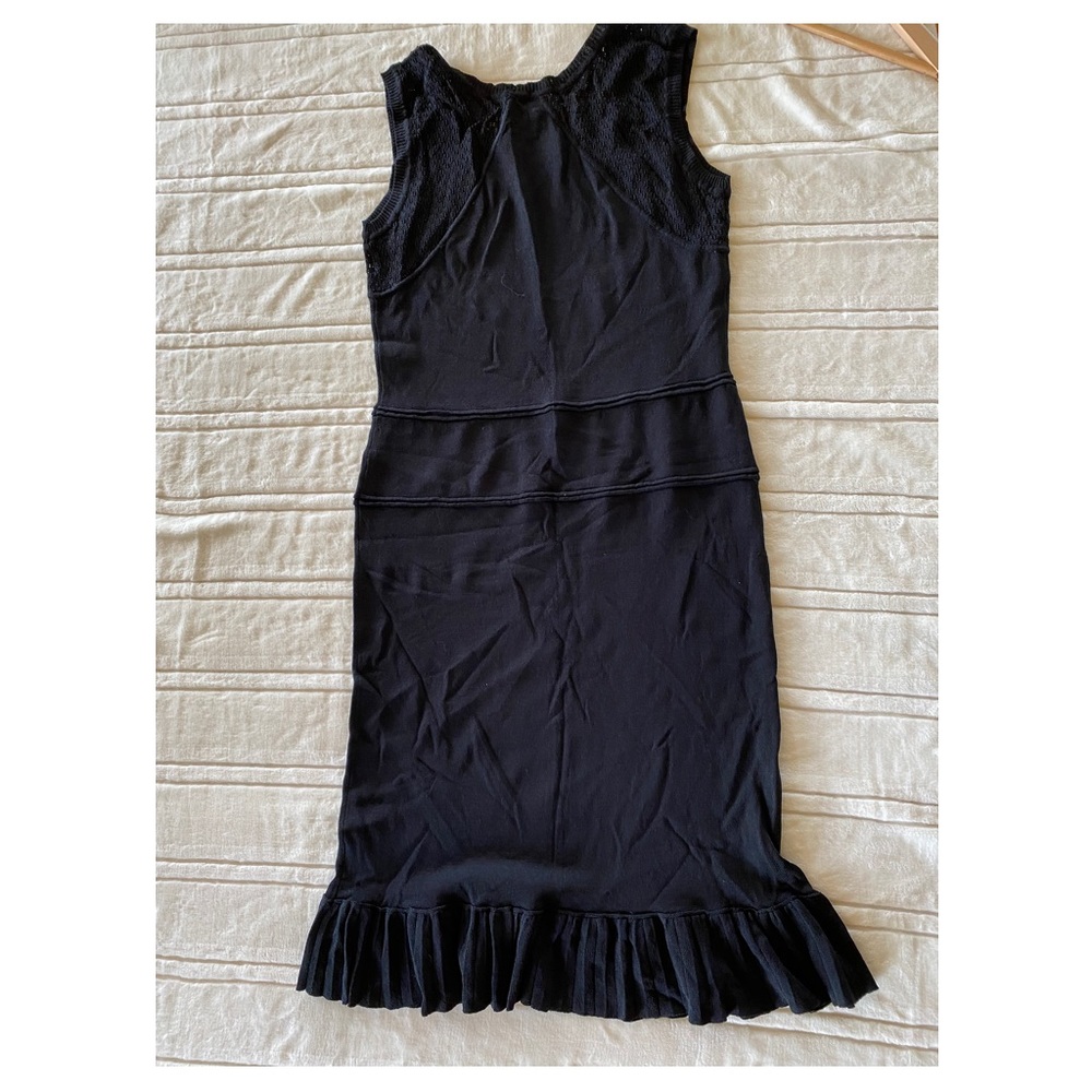 ERIN FETHERSON BLACK KNIT STRETCH DRESS NWOT L